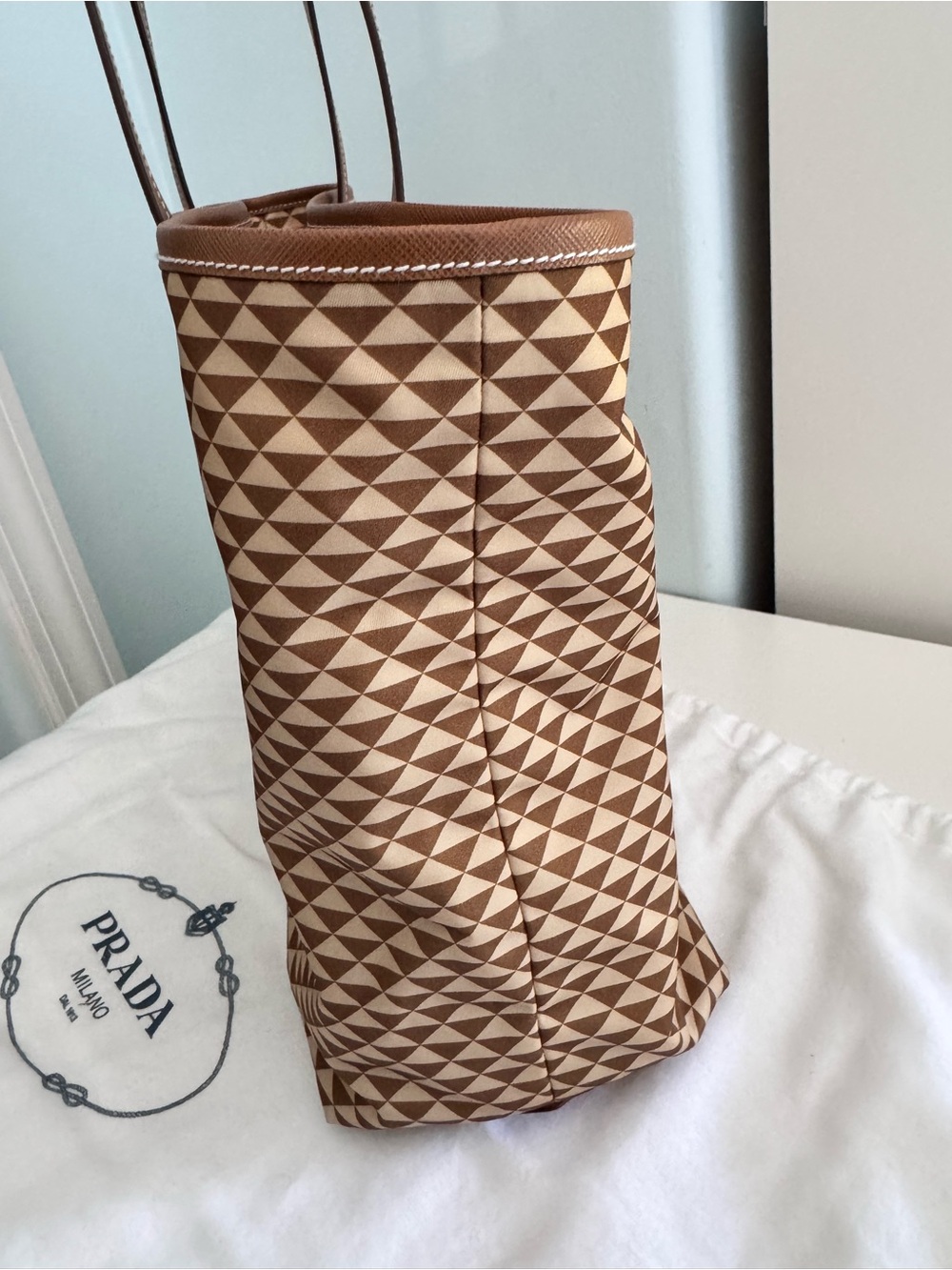 Prada Printed Nylon Tote Like New - Picture 5 of 15